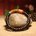 J1247 Tibetan Buddhism Prayer Bracelet Natural Coconut Stretch Mala Bracelet